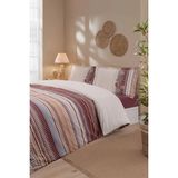 Özdilek Reef Stripe Çift Kişilik Nevresim Takımı - Bordo