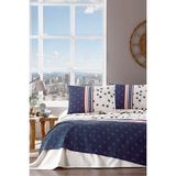 Özdilek Rf -Sea Shell Bej- Çift Kişilik Pike Takımı - Bej - Mavi - 200 x 230