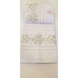 Özdilek Seda Çeyizlik Nakışlı Havlu(Gümüş Desenli- 2'li) - 50 x 90 cm - Çok Renkli