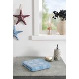 Özdilek Shell Plaid Kadife El ve Yüz Havlusu 50x90 cm - 50 x 90 cm - Mavi