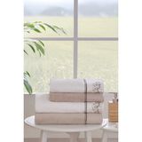 Özdilek Siddy Garden Havlu Seti Best Set Hamam Takımı Bej Krem-Bej - 90 x 150 cm - Çok Renkli