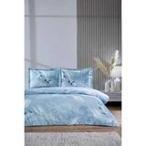 Özdilek Silver Snow Tek Kişilik Lastikli Çarşaf Nevresim Takımı - Mavi