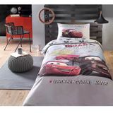Özdilek Şimşek Cars On The Road Gri Fitted Çarşaflı Tek Kişilik Çocuk Nevresim Takımı