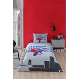 ÖZDİLEK Spiderman Blue Web Tek Kişilik Lisanslı Lastikli Çocuk Nevresim Takımı,Mavi 160 X 220