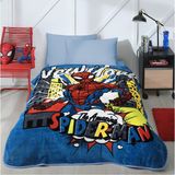 Özdilek Spiderman New York Disney Lisanslı Tek Kişilik Çocuk Battaniyesi 155 x 215 cm. - Renkli