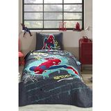 Özdilek Spiderman Street Tek Kişilik Lisanslı Çocuk Yatak Örtüsü Takımı - Gri