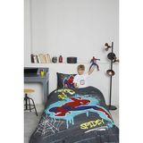 Özdilek Spiderman Street Tek Kişilik Lisanslı Lastikli Çarşaf Çocuk Nevresim Takımı - Gri