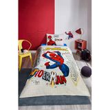 Özdilek Spiderman Web Sling Tek Kişilik Lisanslı Lastikli Çocuk Nevresim Takımı Kahve