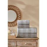 Özdilek Striscai Havlu Seti Best Set Hamam Takımı Kahverengi-Bej - Çok Renkli - 90 x 150 cm