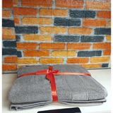 Özdilek Svv Border Büyük Boy Banyo Havlusu (89x173) - Charcoal (Orta Gri)