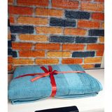 Özdilek Svv Border Kalın ve Süper Emici Yeni Seri Banyo Havlusu (76X147) - Aqua (Su) - 76 x 147 cm