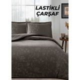 Özdilek Tek Kişilik ( Çarşafı Lastikli ) Nevresim Takımı Barocco - 256 Kahve - 200 x 220 cm