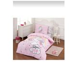 Özdilek Tek Kişilik ( Çarşafı Lastikli) Nevresim Takımı Unicorn Pembe