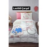 Özdilek Tek Kişilik (Çarşafı Lastikli) Uyku Seti Enjoy Pembe