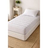 Özdilek Tek Kişilik Fitted Alez 100*200+35 Pamuklu Lastikli Beyaz Yatak Koruyucu - 100 x 200 cm