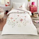 Özdilek Tek Kişilik Fitted Çarşaf Ranforce Nevresim Takımı Blossom Fairy Pembe