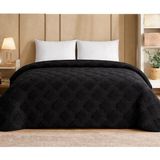 Özdilek Trendy Embos Çift Kişilik Battaniye (220X240)-ART Deco Jet Black - Siyah - 220 x 240 cm