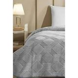 Ozdilek Trendy Tek Kisilik Battaniye Art Deco 160*220 Cm Koyu Gri