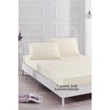 Özdilek Trendy Tek Kişilik Lastikli Fitted Çarşaf 100x200+30 Seti Krem