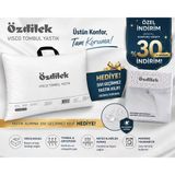 Özdilek Visco Tombul Yastık + Hediye Sıvı Geçirmez Yastık Koruyucu Ortopedik & Medikal Boyun Destekli Visco Yastık Premium Uyku Konforu