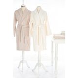 Özdilek Wedding Aile Bornoz Seti Krem-Taş 3447 - M - L