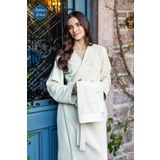 Özdilek White Sakura Kadife Kadın Bornoz Seti