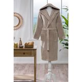 Özdilek Woven Kapüşonlu Bornoz - XL - Bej