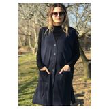 ÖZDOGAN GİYİM Kadın Uzun Cepli Penye Anne Tunik Yelek