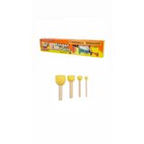 özdohobi Parmak Boyası 6x15Ml Rich ve 4Lü Sünger Ponpon Fırça Set