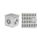 Özek Lux Wares 30 x 30 cm Gri Plastik Rögar Kutusu Yağmur Izgaralı Kapak Yüksek Mukavemetli PP