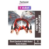 Özel Çantalı %100 Bakır Kalın Kablo 1200 Amper Güçlü Oto Akü Takviye Hızlı Şarj Kablosu 2 Metre