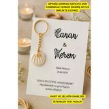 Özel Çiçek İsimli İstiridyeli Anahtarlık - Söz Hediye - Nişan Hediye - Nikah Hediye - 30 Adet