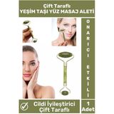 Özel Cilt Yenileyici Gençleştirici Çift Taraflı Şans Getiren Yeşim Taşı Jade Roller Yüz Masaj Aleti