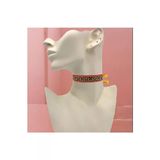 Özel Dokuma Saten & Keten Karışımı Kadın Choker Tasma Kolye