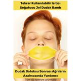 Özel Dudak Botoksu Soğuk Sıcak Termojel Tekrar Kullanılabilir Isıtıcı Soğutucu Jel Sarı Dudak Bandı