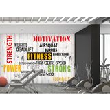 Özel Duvarlar Fitness Spor Salonu Renkli Yazılı Duvar Kağıdı - 250 x 170 cm