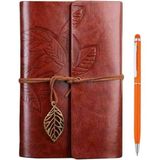 Özel El Yapımı Deri Kapaklı Eskitme Sayfa Defter & Özel Kalem Hediyeli – Vintage Nostaljik Günlük, Anı, Hatıra, Ajanda Özel Gün Hediyesi - KAHVERENGİ