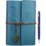 Özel El Yapımı Deri Kapaklı Eskitme Sayfa Defter & Özel Kalem Hediyeli – Vintage Nostaljik Günlük, Anı, Hatıra, Ajanda Özel Gün Hediyesi - YEŞİL