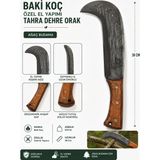 Özel El Yapımı Tahra Dehre Orak Ağaç Budama Ağırlık : 570 gr Uzunluk : 38 cm