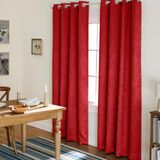 Özel ev perdesi, saten kumaştan, Oxford dokulu, termal, üstte delik delikleri, pencereler için, karartıcı, polyester, Chili, 52x96