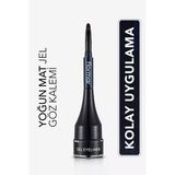 Özel Fırça Başlıklı Yoğun Pigmentli Mat Jel Eyeline -Gel Eyeliner-02 Oceanblue-8690604591886