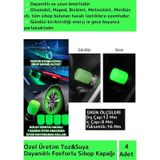 Özel Fosforlu Sibop Kapağı Otomobil Bisiklet Motosiklet Minibüs Tüm Havalı Lastiklerle Uyumlu 4 Adet