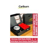 Özel Gün Hediye Sevgiliye Anneye Arkadaşa Kırmızı Gül Dolu Kutulu İstiridye İnci Kolye Seti