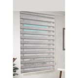 özel jaluzi Gri Bambu Kumaş Zebra Stor Perde Etek Dilimsiz 1. Kalite 200x220, 494