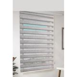 özel jaluzi Gri Bambu Kumaş Zebra Stor Perde Etek Dilimsiz 1. Kalite 200x240, 494