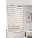 özel jaluzi Özel Jaluzi Krem Bambu Kumaş Zebra Stor Perde Etek Dilimsiz 1. Kalite 200x250, 495