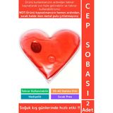 Özel Kamp Outdoor Sevgili Özel Gün Hediyelik Çok Şık Kalp Tasarımlı Sihirli Jel El Cep Sobası 2 Adet