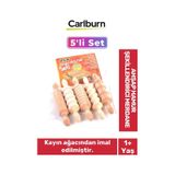 Özel Kayın Ağacından Üretilmiş Oyun Ahşap Hamur Şekillendirici Bebek Çocuk Merdane 5'li Set