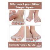 Özel Kemik Büyümesi Karşıtı Şekil Bozukluğu Önleyici Ayak 5 Parmak Ayıran Silikon Bunyon Ayırıcı