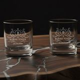 Özel Kutulu Isim Yazılı 2’li Tennessee Barrel Viski Tumbler Seti - Beyaz - 2 Adet